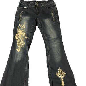 Y2k hot topic flare emo style pants